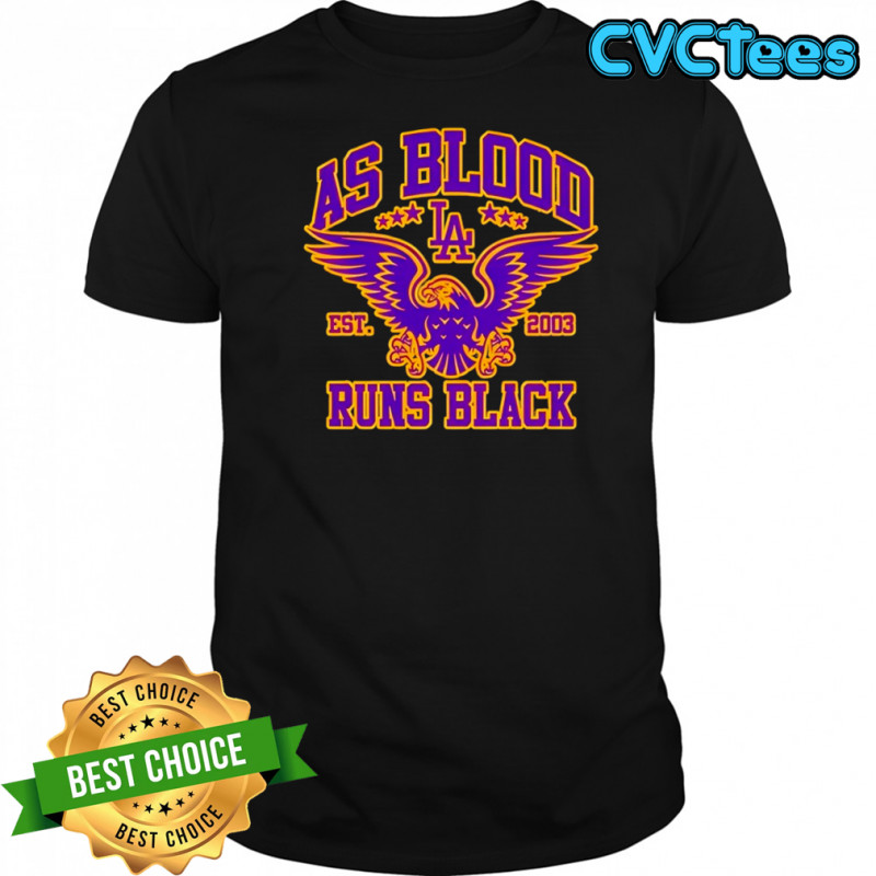 As Blood Runs Black Eagle Crest Purple n Gold shirt