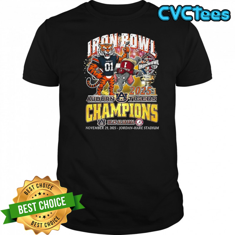 Auburn Tigers beat Alabama Crimson Tide NCAA Iron Bowl Champions 2025 mascot shirt