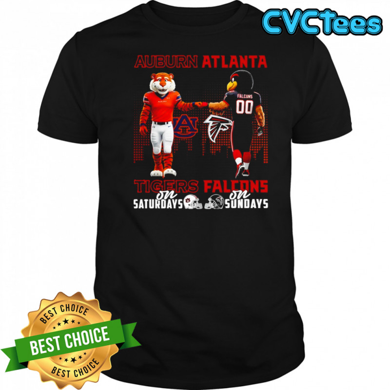 Auburn Tigers on Saturdays x Atlanta Falcons on Sundays Mascot shirt