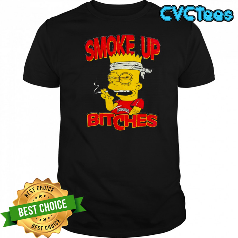 Bart Simpson bloodshot smoke up bitches shirt