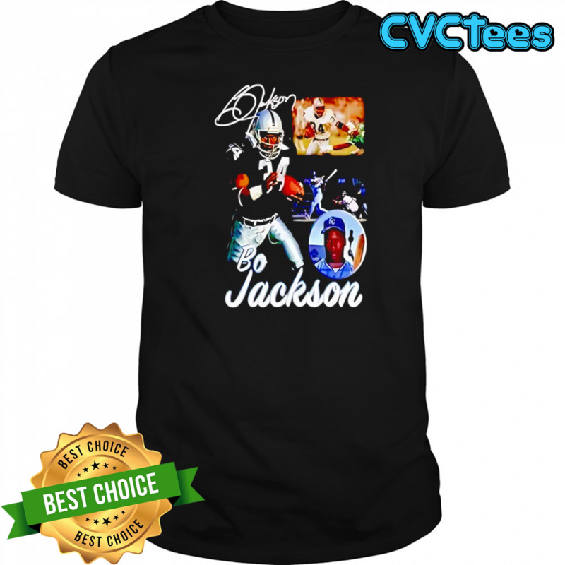Bo Jackson football and baseball player signature shirt