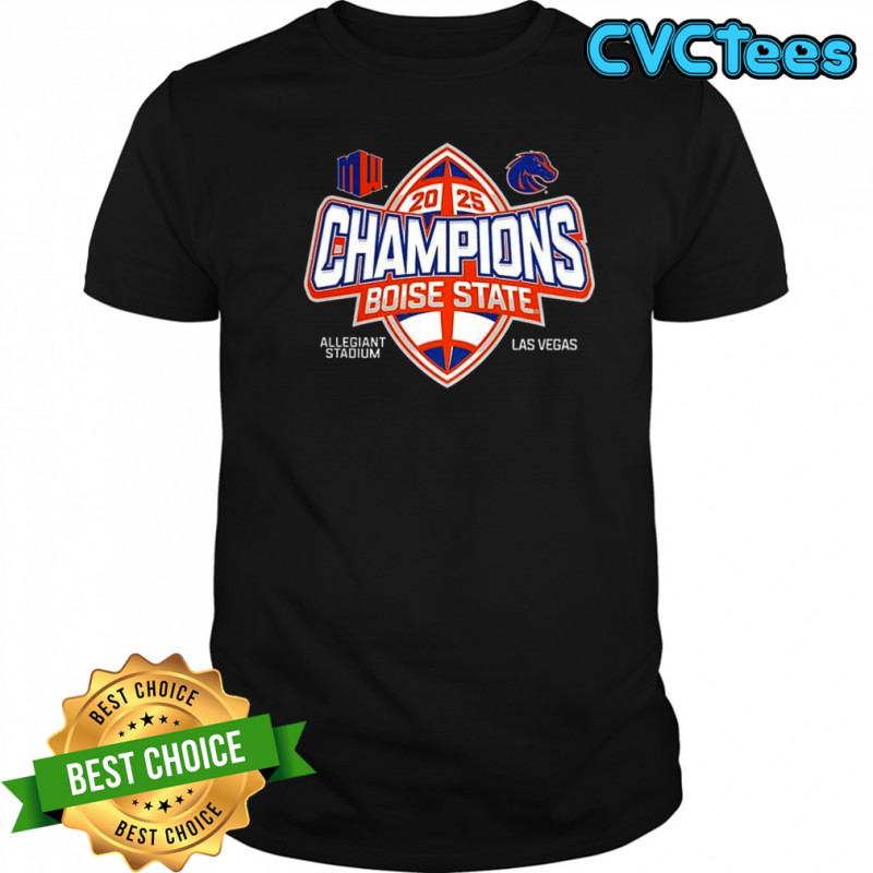 Boise State Broncos 2025 Mountain West Football Champions logo shirt