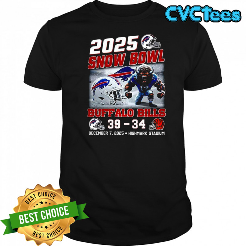Buffalo Bills vs Cincinnati Bengals 2025 Snow Bowl mascot shirt
