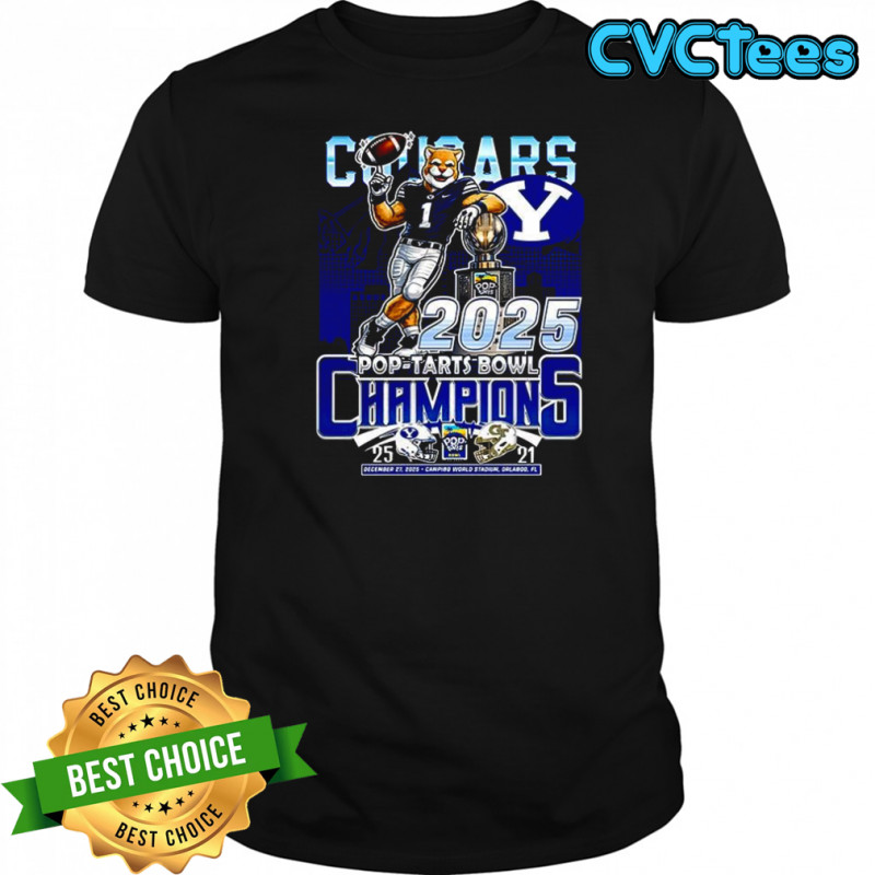 BYU Cougars Pop-Tarts Bowl Champions 2025 mascot shirt