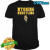 Champion Brown Wyoming Cowboys Wrestling Icon logo shirt
