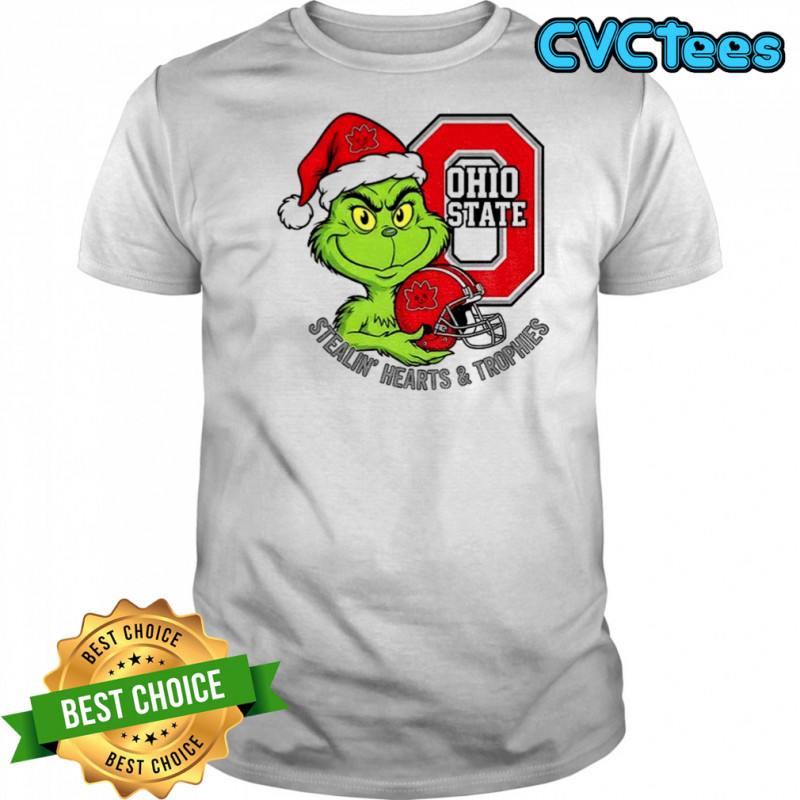 Christmas Grinch-Inspired Ohio State stealin’ hearts trophies shirt