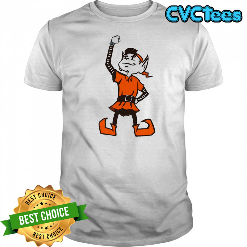 Cleveland Browns Brownie the Elf wrist up mascot shirt
