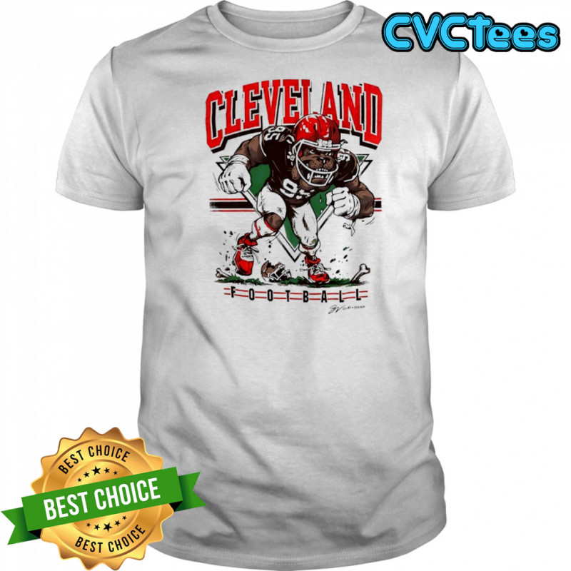 Cleveland Dawg Football mascot players shirt