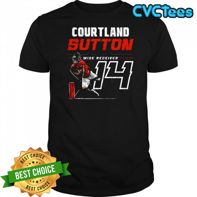 Courtland Sutton Denver Broncos football wide receiver player name and number 14 shirt