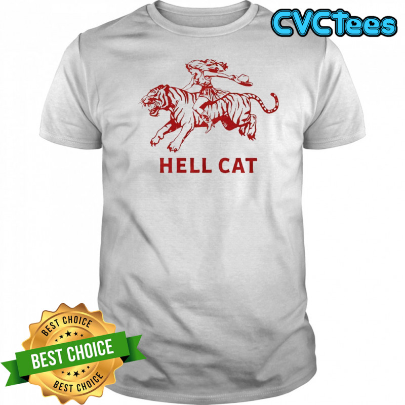Cowgirl riding tiger Hell Cat shirt