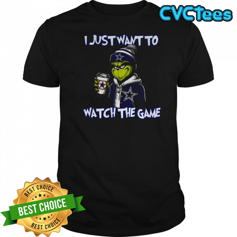 Dallas Cowboys Grinch I just want to watch the game Christmas shirt