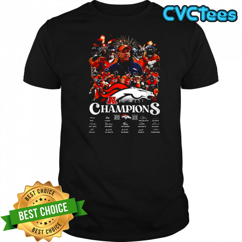 Denver Broncos teams 2025 AFC West Champions shirt