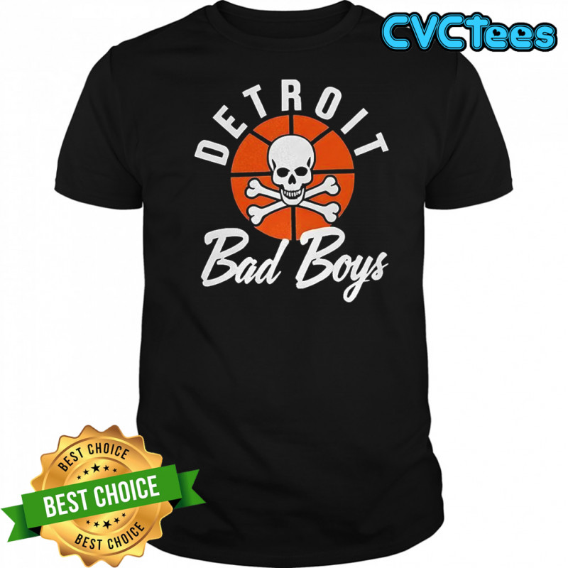 Detroit Pistons basketball Detroit Bad Boys curved logo shirt