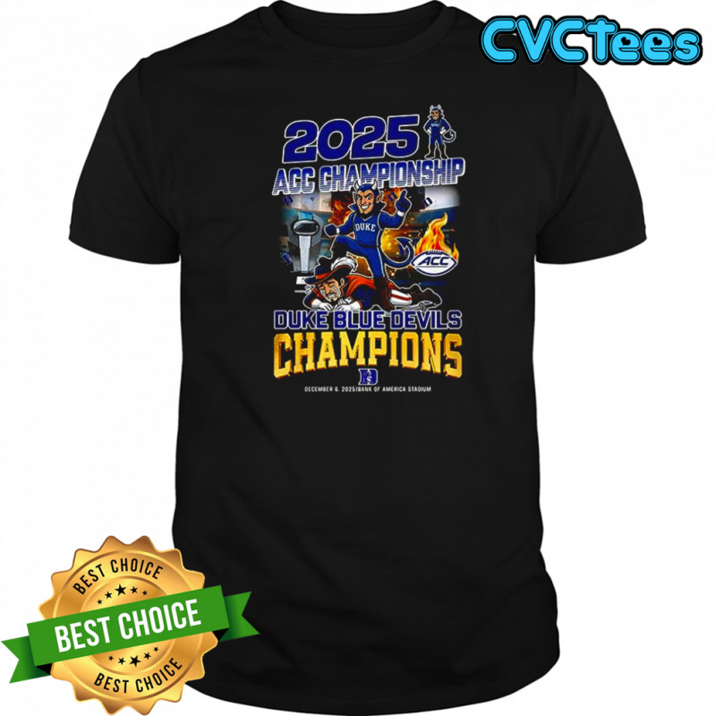 Duke Blue Devils 2025 mascot ACC Champions shirt