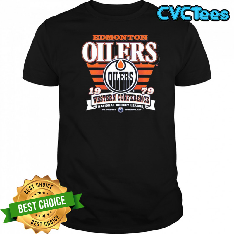 Edmonton Oilers Western Conference National Hockey League 1979 logo shirt