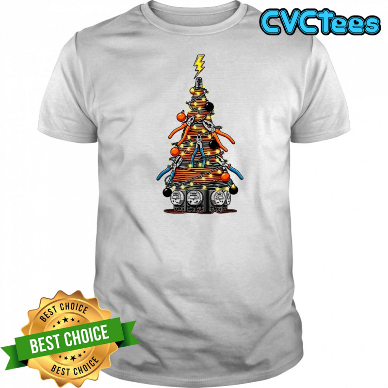 Electrician Christmas tree shirt