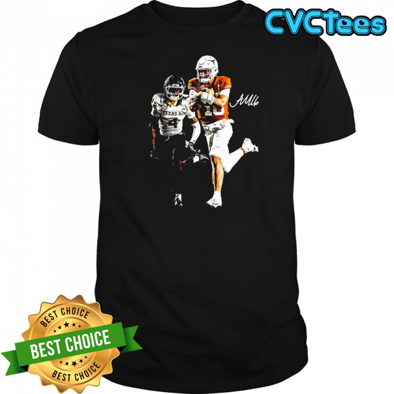 Erick Young Texas A&M Aggies football vs Arch Manning Texas Longhorns NCAA Breakaway shirt