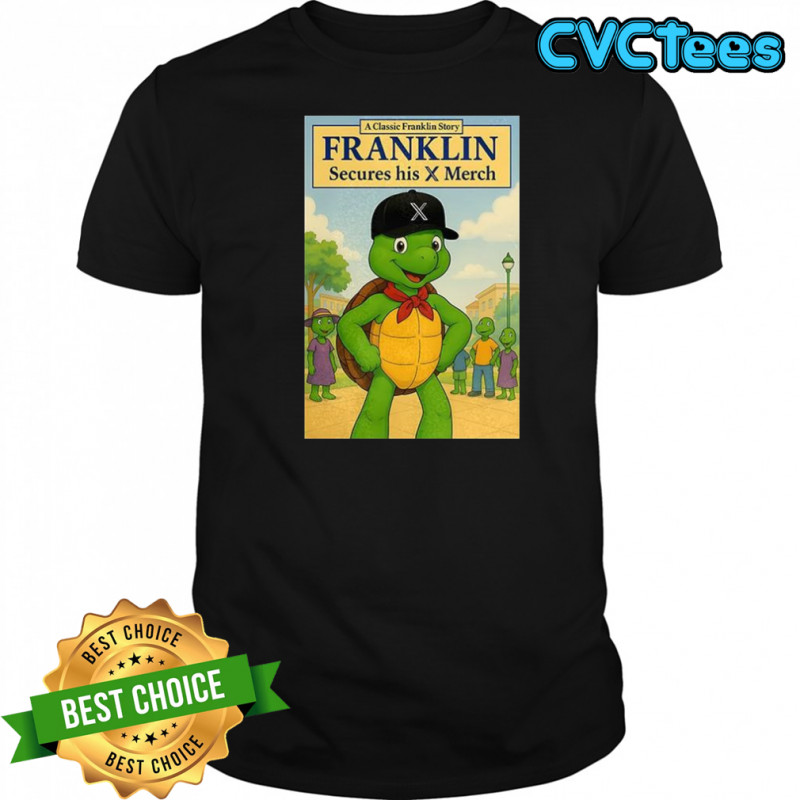 Franklin secures his X merch shirt