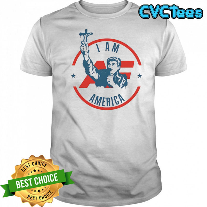 Fuentes I am America first crucifix shirt
