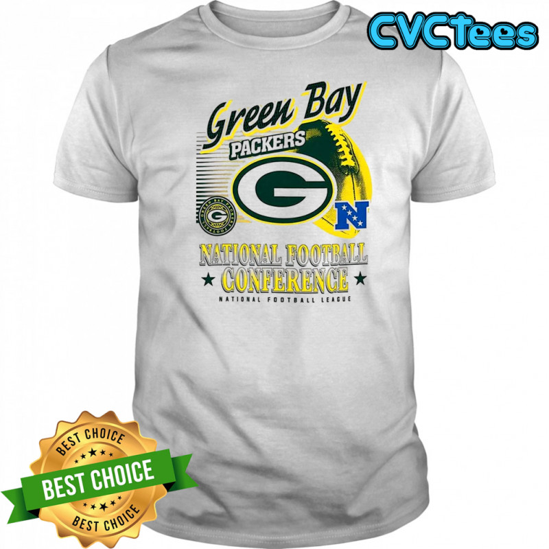 Green Bay Packers NFL American football conference logo ball retro shirt