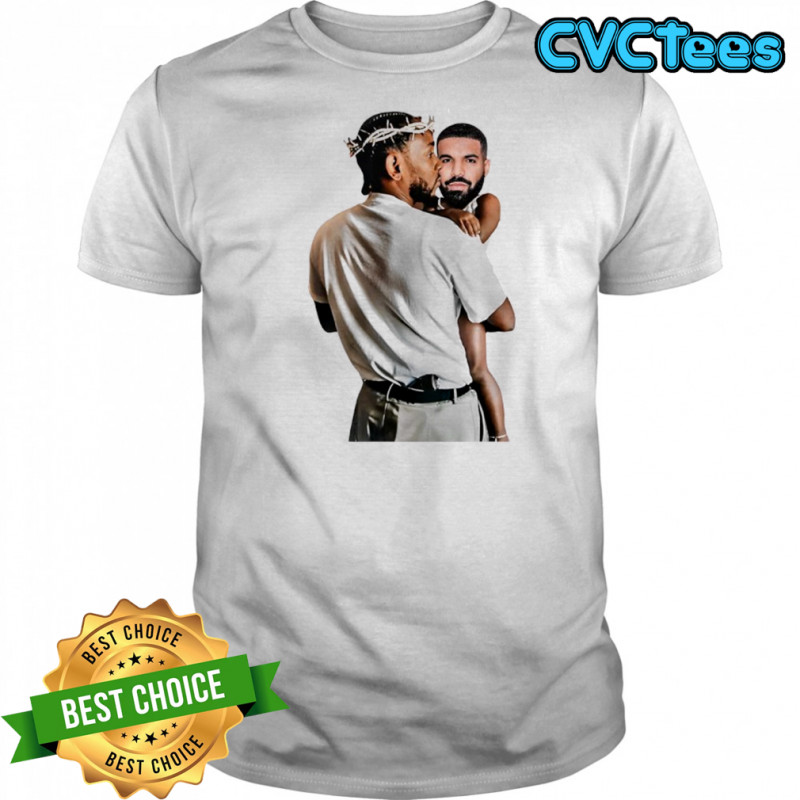 Kendrick Lamar Holding Baby Drake shirt