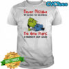 Minion Grinch never mistake my silence for weakness no one plans a murder out loud shirt