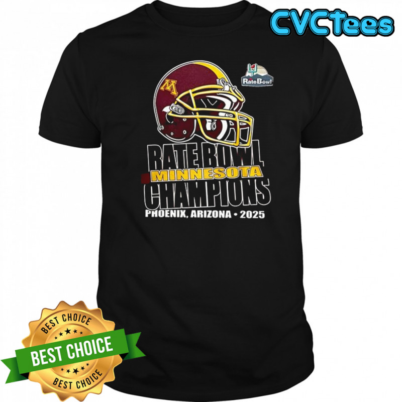Minnesota Golden Gophers Rate Bowl Champions helmet shirt