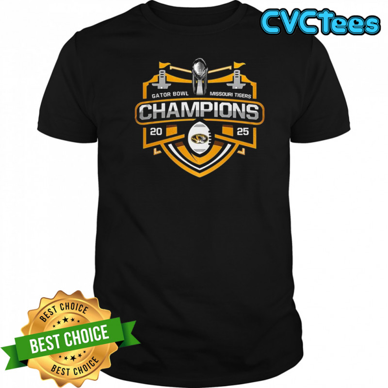 Missouri Tigers 2025 Gator Bowl Champions logo shirt