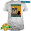 More espresso less depresso espresso machine cute cat retro shirt