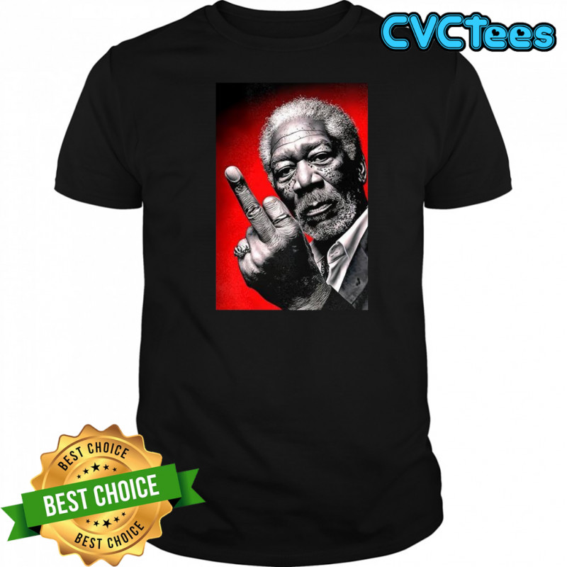 Morgan Freeman middle finger meme shirt
