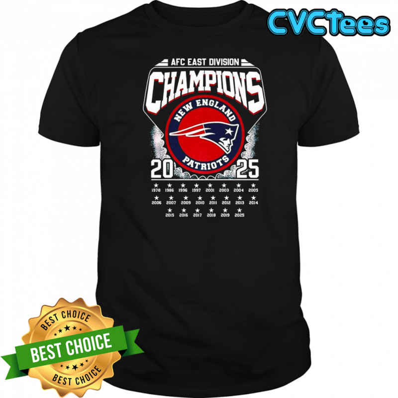 New England Patriots AFC West Division Champions 2025 logo shirt