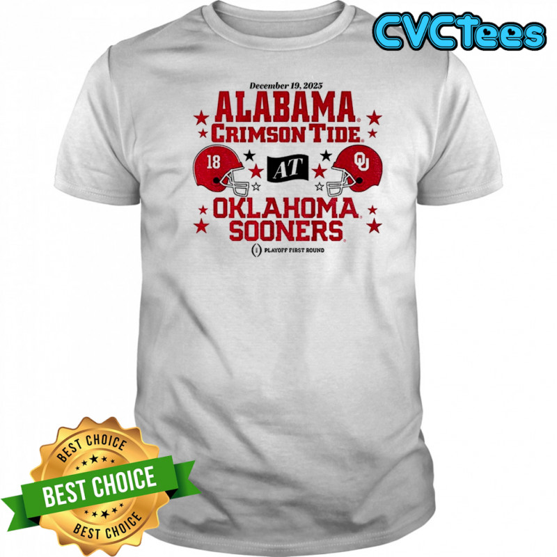 Oklahoma Sooners and Alabama Crimson Tide 2025 CFP First Round Matchup shirt