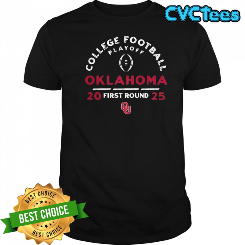 Oklahoma Sooners NCAA 2025-26 College Football Playoff First round curved shirt
