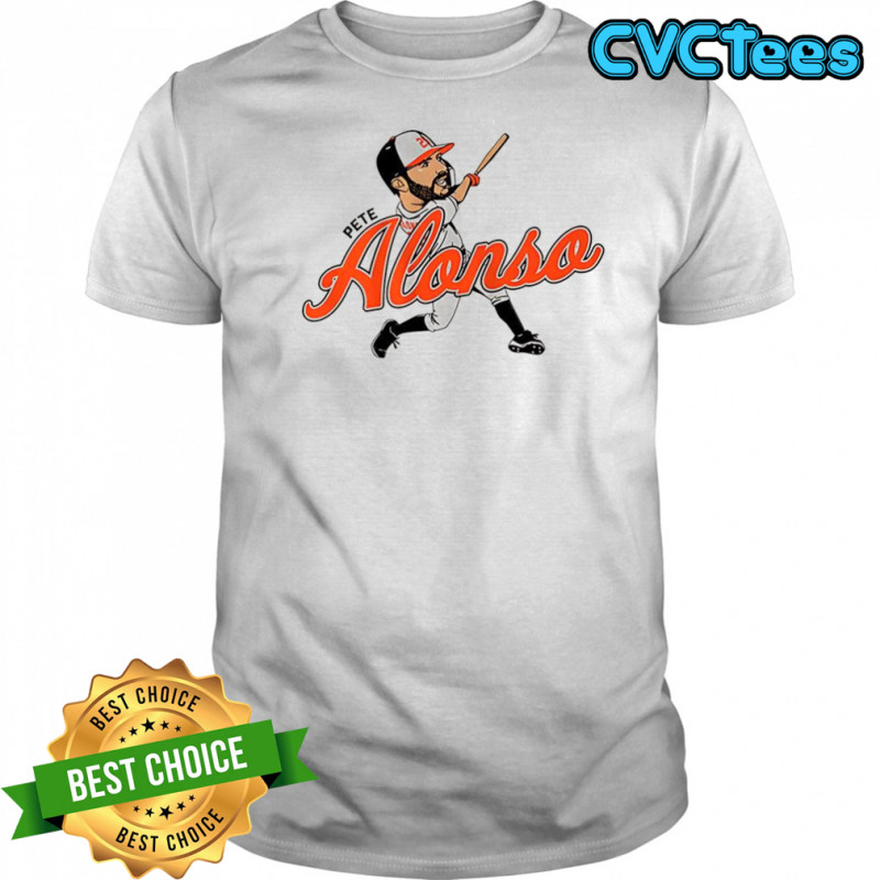 Pete Alonso Baltimore Orioles MLB slugger swing name caricature shirt
