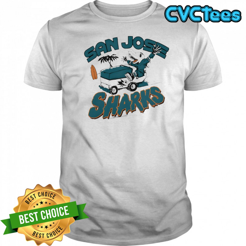 San Jose Sharks Homage Sharkie on Zamboni Shirt