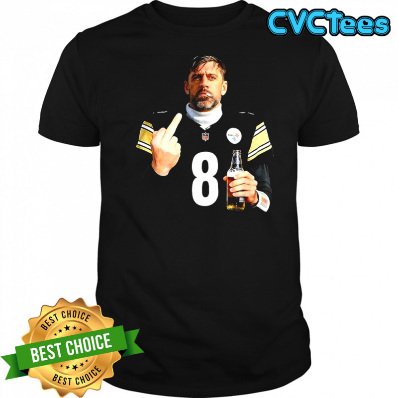 Aaron Rodgers Pittsburgh Steelers NFL middle finger meme shirt