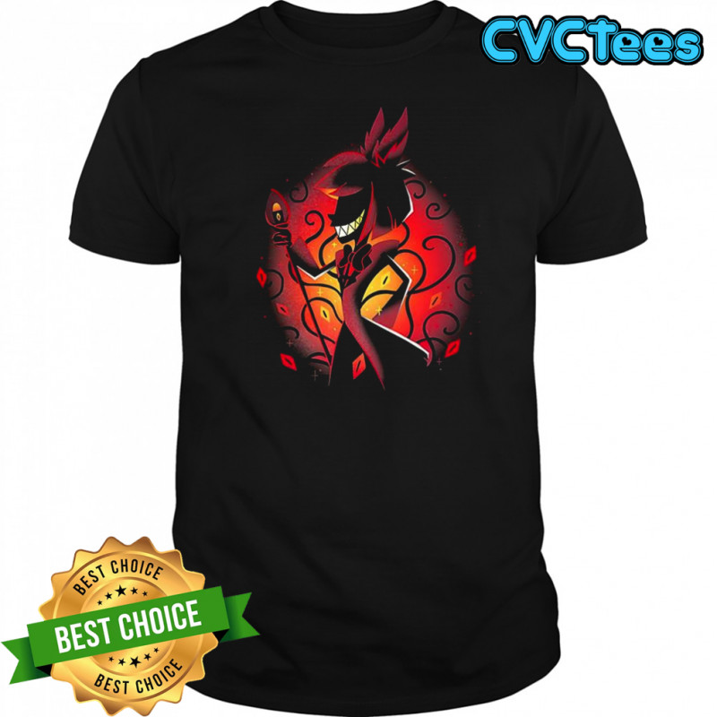 Alastor Hazbin Hotel cartoon silhouette Demon deer shirt