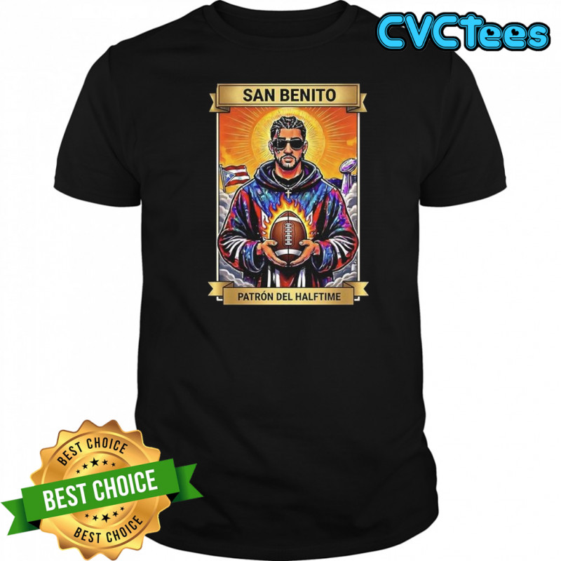Bad Bunny Super Bowl 2026 San Benito Patron Del Halftime tarot card shirt