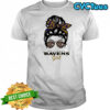 Baltimore Ravens Girl Messy Bun Glasses shirt