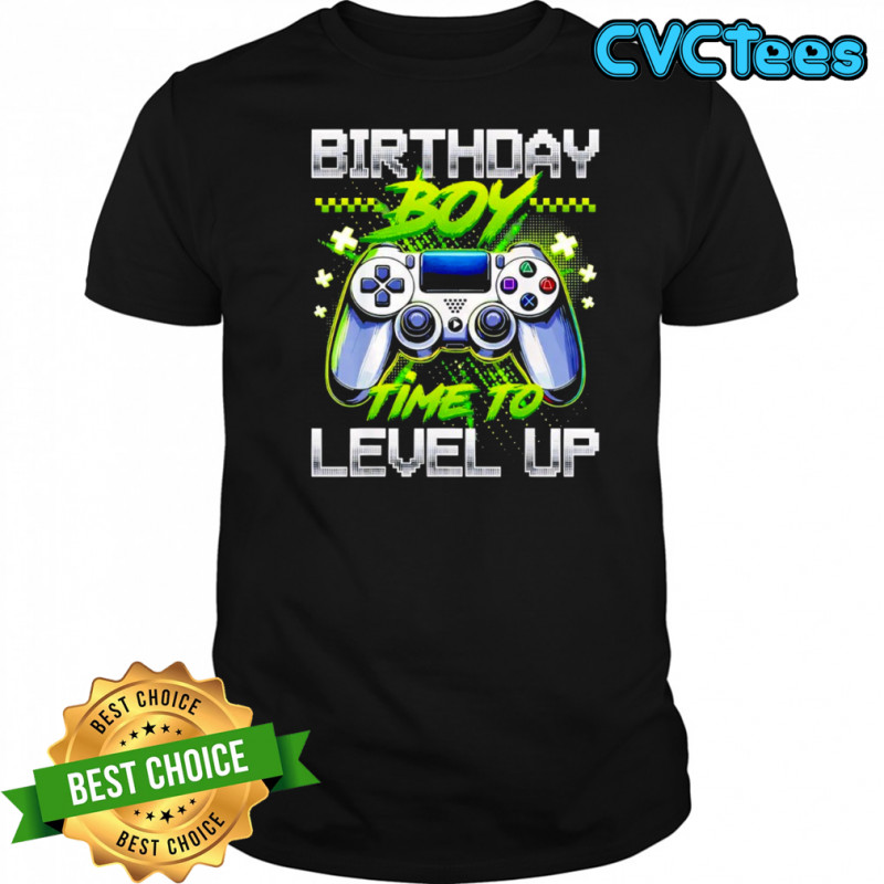Birthday Boy Time to Level Up Video Game graphic shirt
