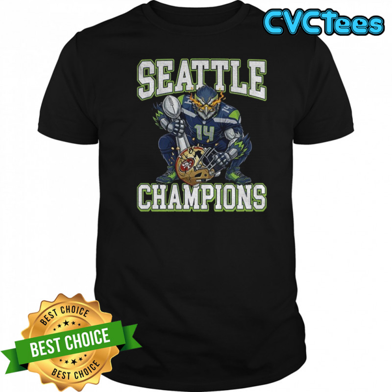 Blitz Seattle Seahawks mascot beat San Francisco 49ers Football Seattle Champions shirt
