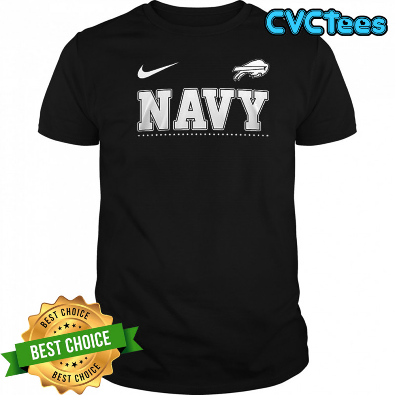 Buffalo Bills x NAVY never underestimate an old man who was a sailor skull shirt