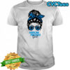 Carolina Panthers Girl Messy Bun Glasses shirt
