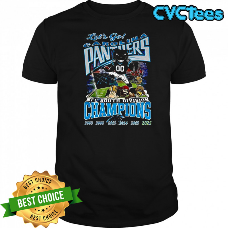 Carolina Panthers NFC South Division Champions 2025 Let’s be back mascot shirt