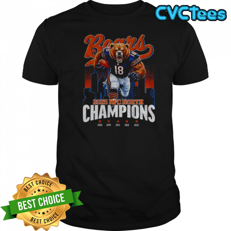 Chicago Bears 2025 NFC North Division Champs Football t shirt