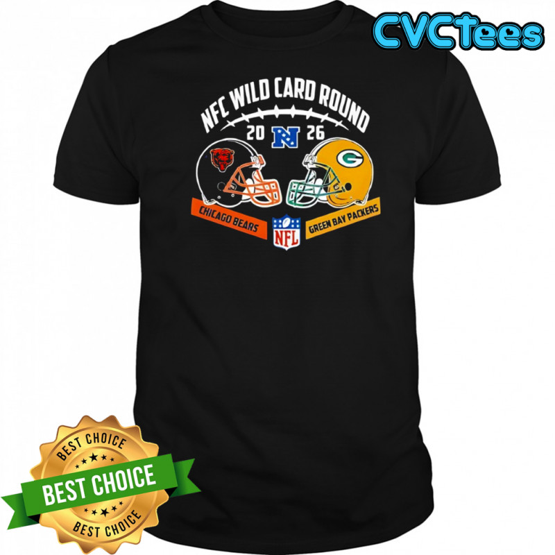 Chicago Bears Vs Green Bay Packers NFC Wild Card Game Helmet Shirt
