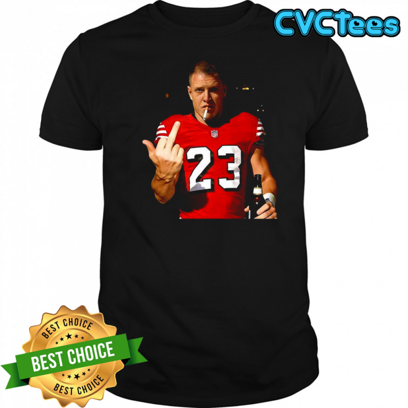 Christian Mccaffrey San Francisco 49ers NFL middle finger party meme shirt