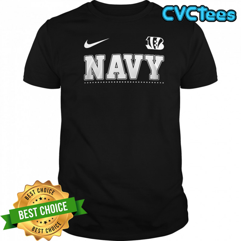 Cincinnati Bengals x NAVY never underestimate an old man who was a sailor skull shirt