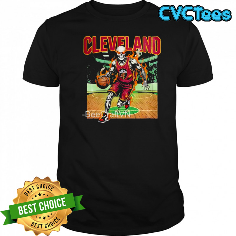Cleveland Cavaliers Basketball Skeleton graphic shirt