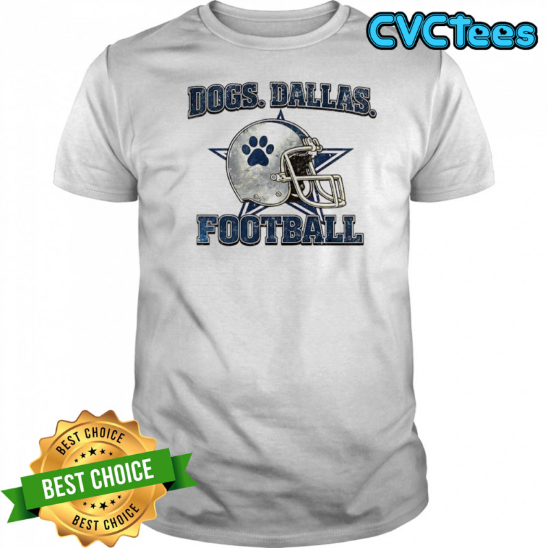 Dallas Cowboys NFL Dogs Dallas football helmet logo shirt